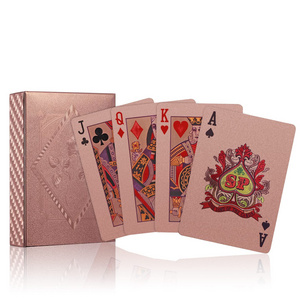 WJPC Poker Cool Playing Cards for Party and Game Gold Diamond Premium PVC Waterproof Material Elastic 54 Poker Playing Cards