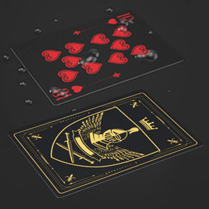 WJPC Poker Game And Party Easy Shuffling Cool Knight Gold 54 Poker Cards Waterproof In Stock Deck Of Card Plastic Playing Cards