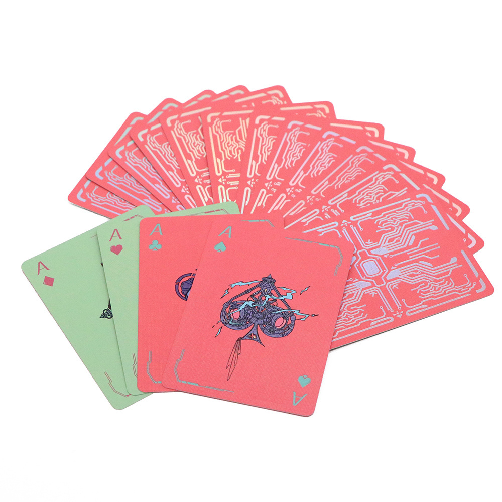 WJPC-Printing Holographic Edge Poker Decks Sublimation Magic Casino Cardistry Adult Custom Logo Playing Cards