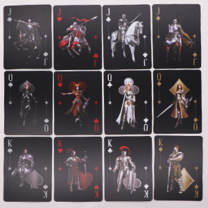 WJPC Poker Game And Party Easy Shuffling Cool Knight Gold 54 Poker Cards Waterproof In Stock Deck Of Card Plastic Playing Cards