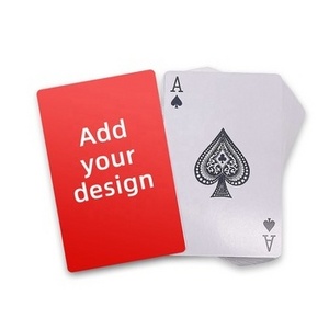 Best Quality Mini Picture Playing Cards Standard Printing Blank Poker USA Blue Core Paper Round Playing Cards Custom Logo