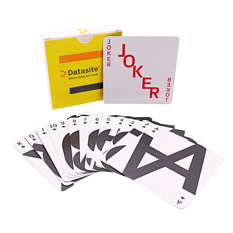 Wjpc Printing Poker Magic Cardistry Deck Adult Blank Casino Black PVC Paper Plastic Sublimation Logo Custom US Playing Cards