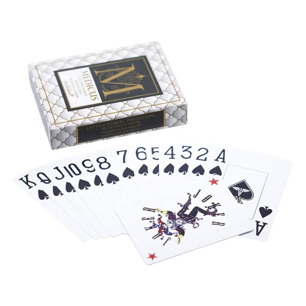 Waterproof Playing Card Print Pvc White Magic Poker Cards For Family Games Camping Outdoors