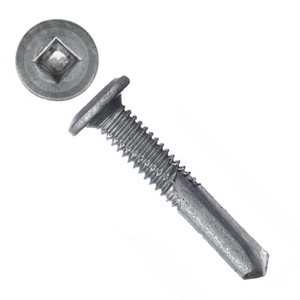 Collated CSK Black Drywall #6 X 38 Pan Flat Head Ruspert Grey Coated Polycarbonate Roofing Self Drilling Screws