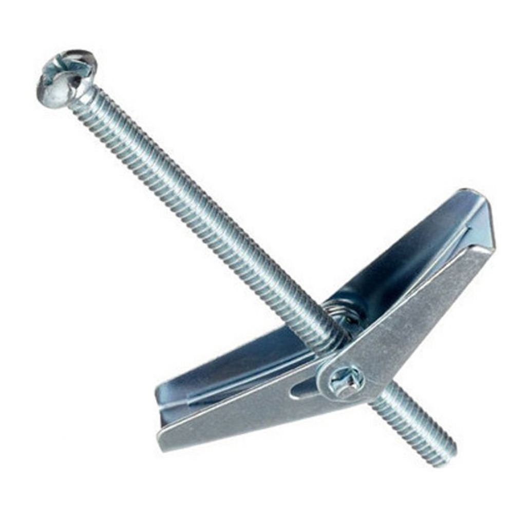 hollow wall bolt anchor with screws drywall m4*32 plastic expansion tube ribbed wall anchors