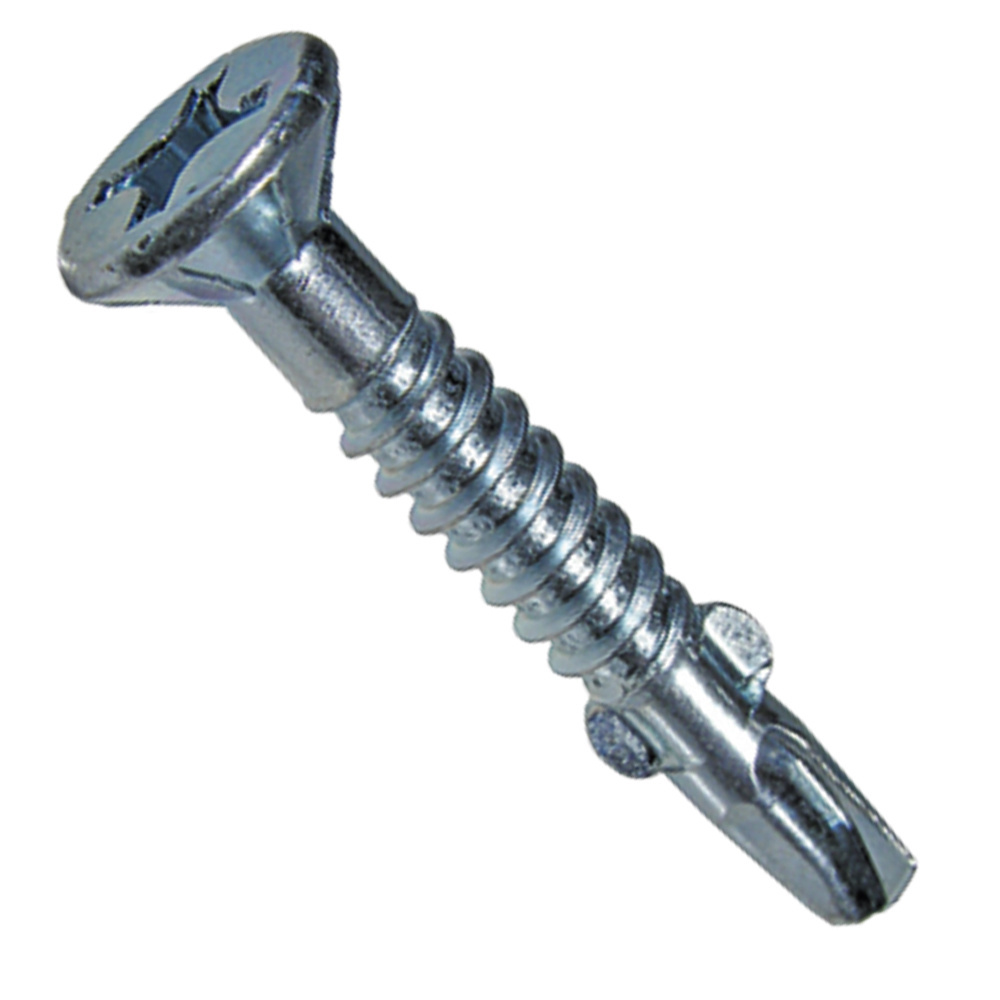 Collated CSK Black Drywall #6 X 38 Pan Flat Head Ruspert Grey Coated Polycarbonate Roofing Self Drilling Screws