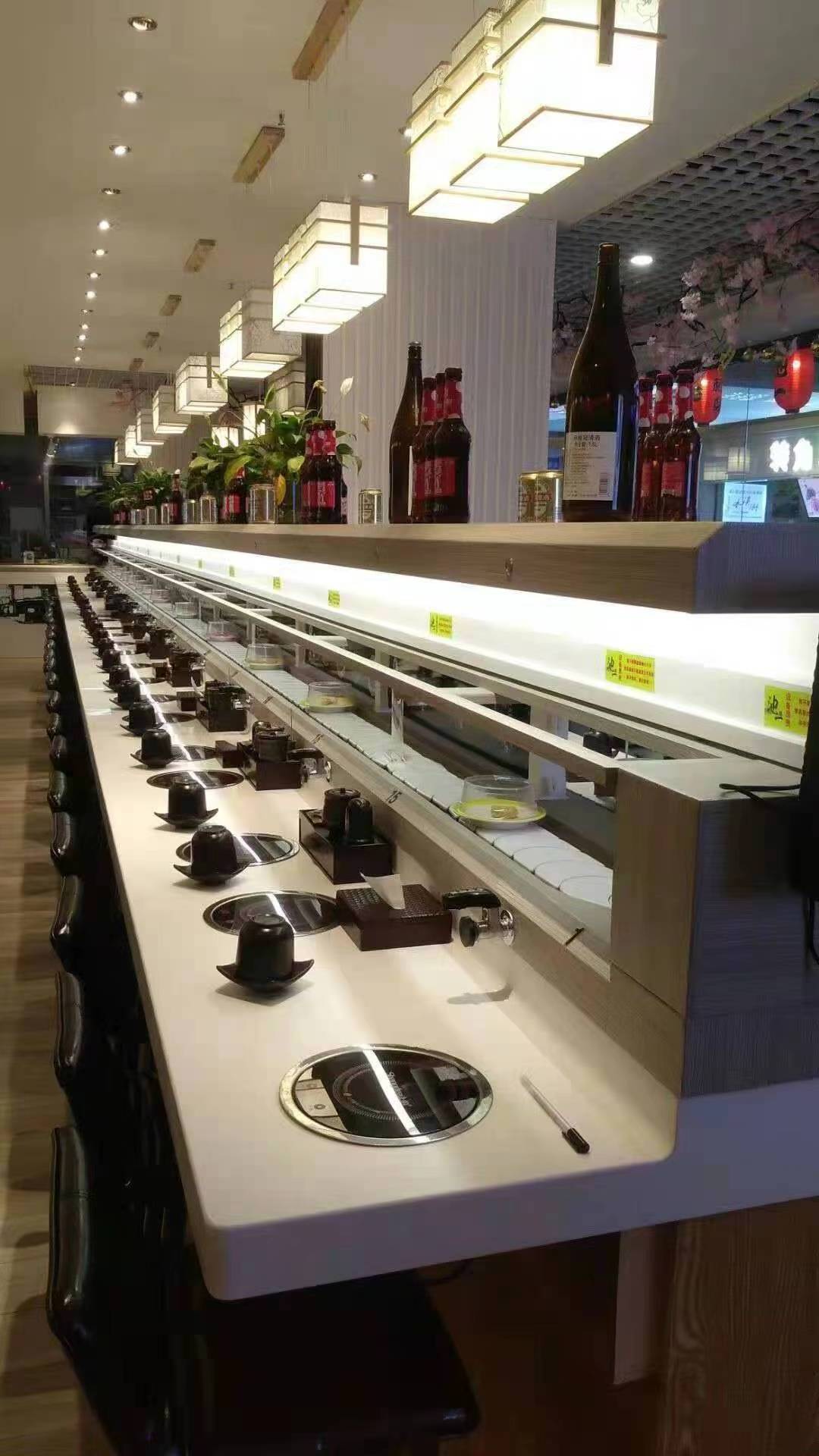 Restaurant automatic sushi delivery conveyor belt, discount price for sushi delivery, Japan intelligent delivery system