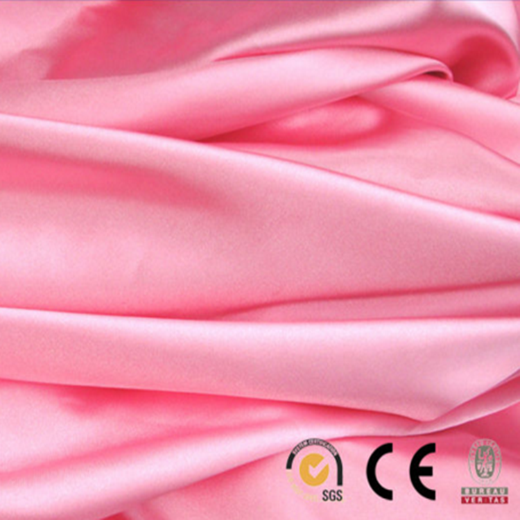 costume satin fabric/silk satin fabrics/pink satin robe fabric