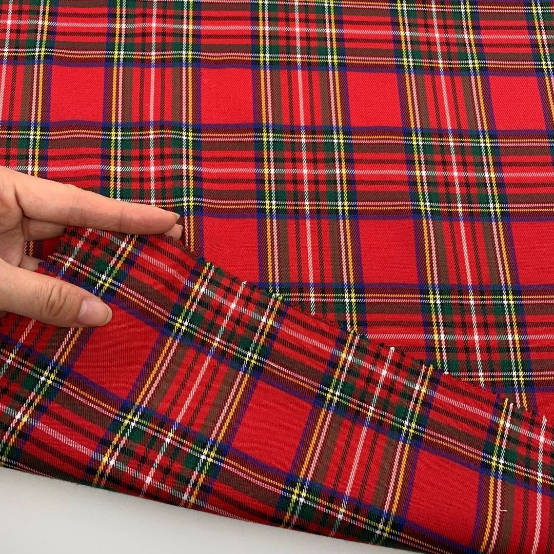 Classic Scotland check four way stretch tartan wide usage table cloth/Costume fabric