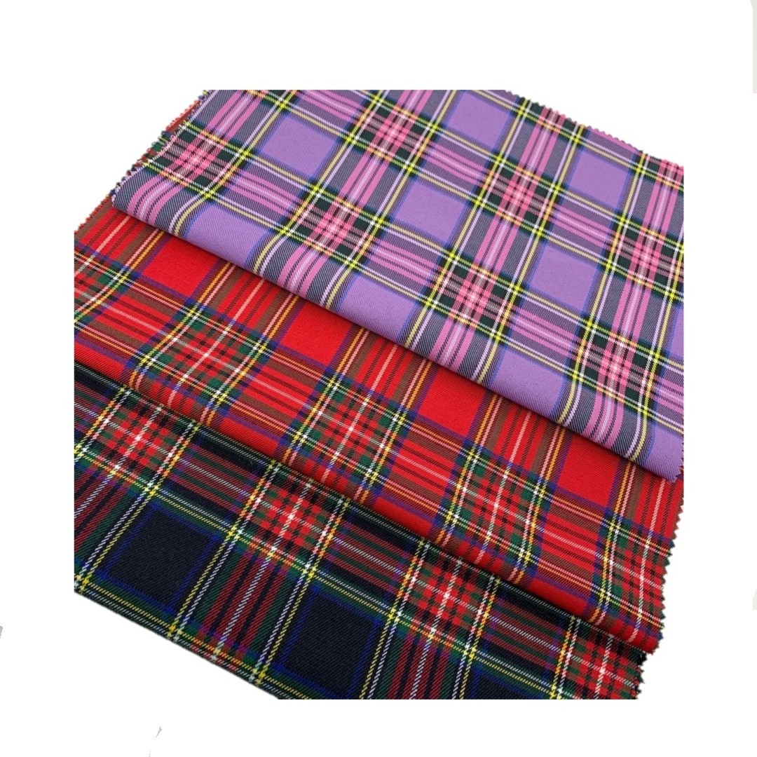 Classic Scotland check four way stretch tartan wide usage table cloth/Costume fabric