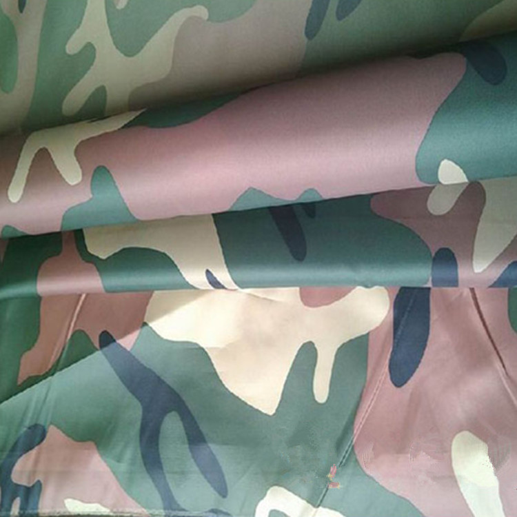 190t camouflage polyester taffeta/waterproof taffeta fabric with pu coated