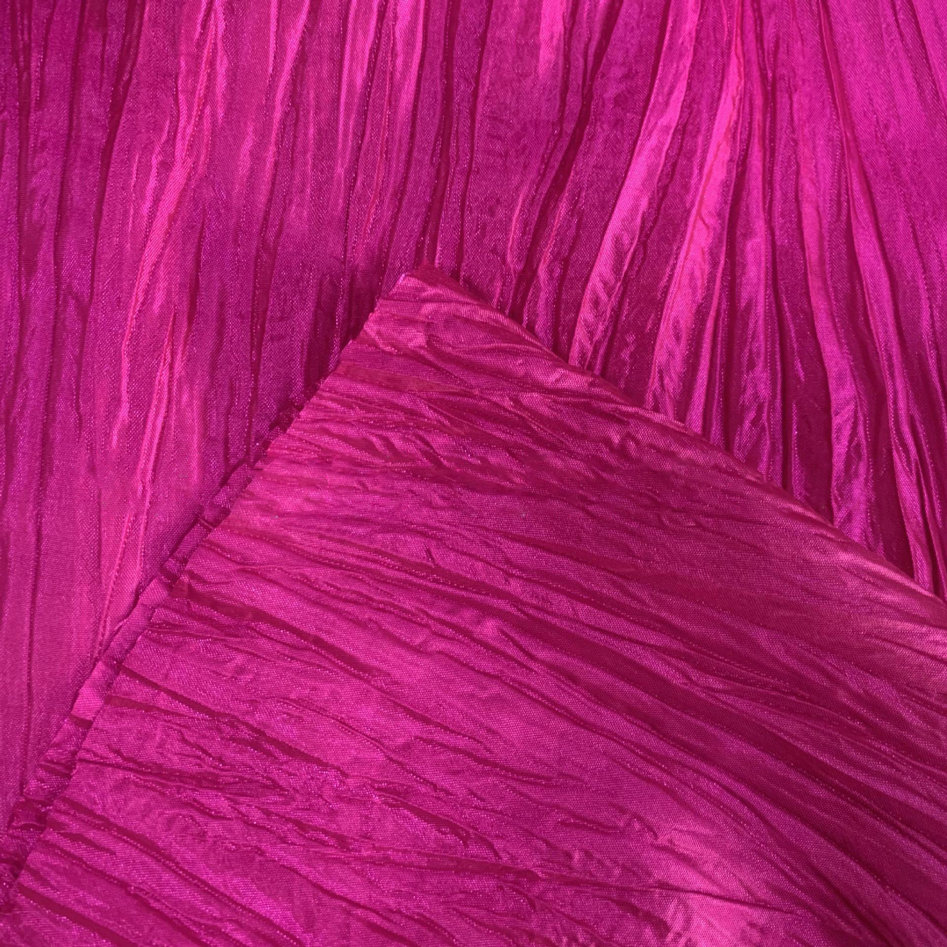 Glossy shiny satin fabric crinkle embossed pleated imitation decorative crepe stain fabric