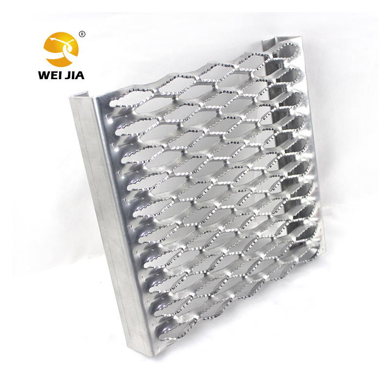 OEM Factory Perforated Metal sheet grip safety steel grating open steel plank for platform walkway or stair treads