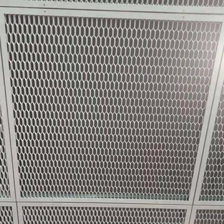 Expanded metal mesh ceiling