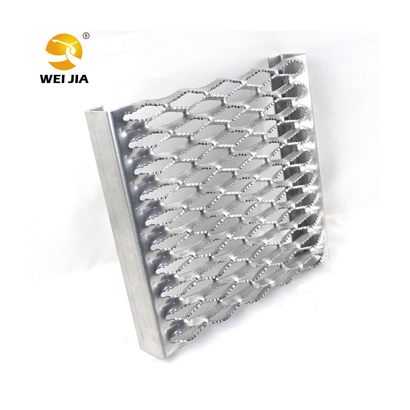 OEM Factory Perforated Metal sheet grip safety steel grating open steel plank for platform walkway or stair treads