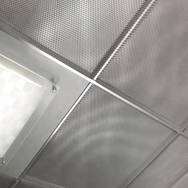 Decorative expanded metal mesh ceiling for architectural Modeling