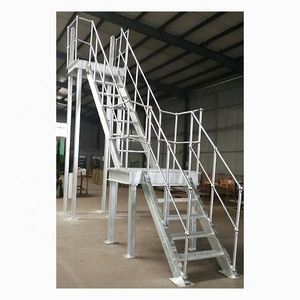 Custom Design Metal straight steel staircase For Outdoor