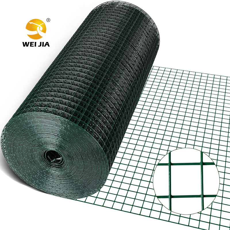 Best Price 20 gauge steel wire mesh 1x1 green PVC coated steel welded wire mesh