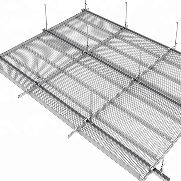 Expanded metal mesh ceiling