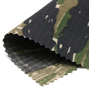 TC 6535 Tiger Stripe Camouflage uniform textile Poly cotton tactical uniform ripstop fabric camouflage fabric