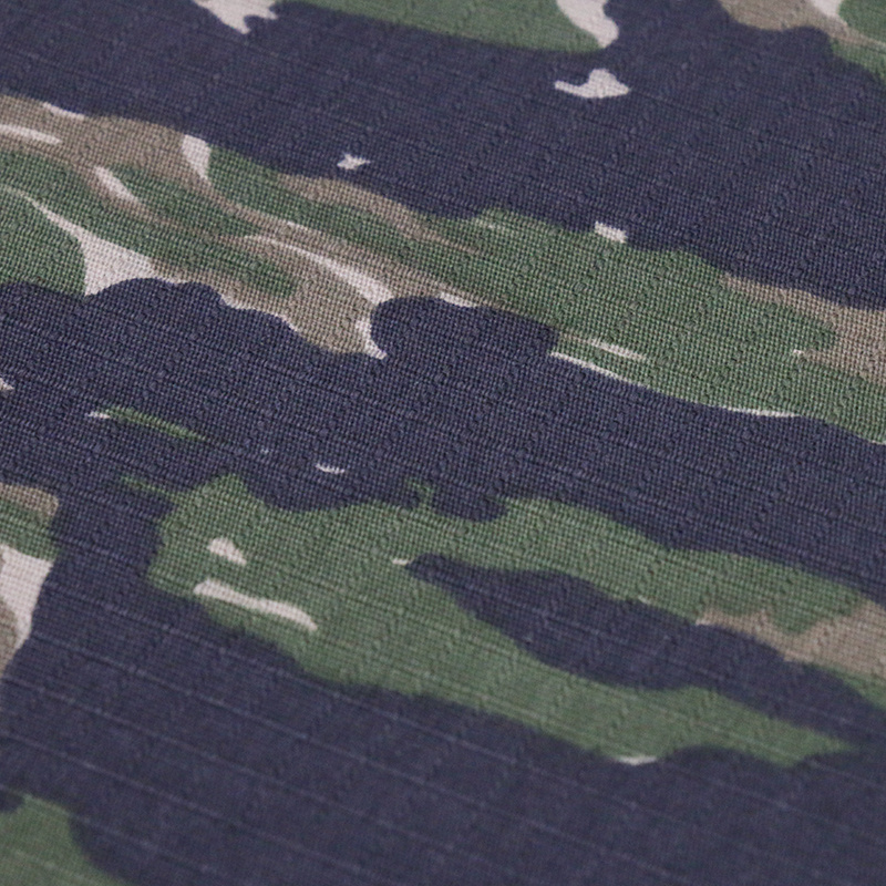 TC 6535 Tiger Stripe Camouflage uniform textile Poly cotton tactical uniform ripstop fabric camouflage fabric