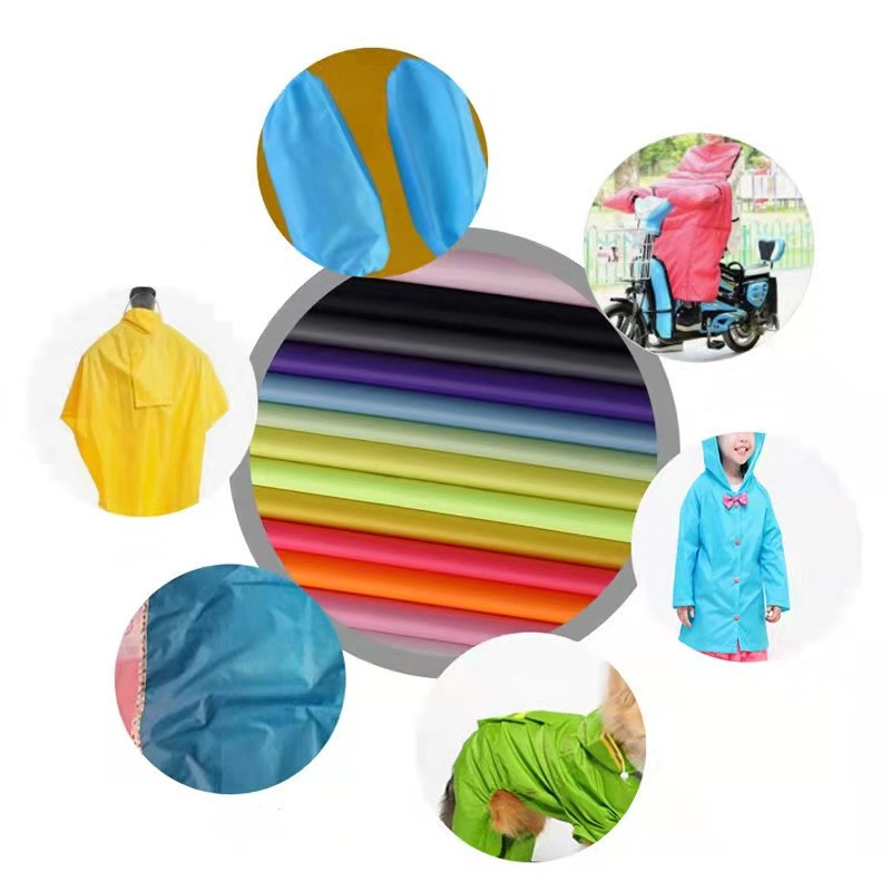 Polyester taffeta 190T PVC coating calendering windshield quilt raincoat rain cape apron sleeve tent tarpaulin fabric