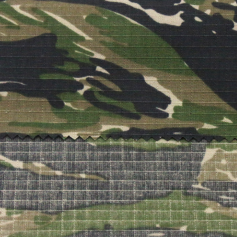 TC 6535 Tiger Stripe Camouflage uniform textile Poly cotton tactical uniform ripstop fabric camouflage fabric