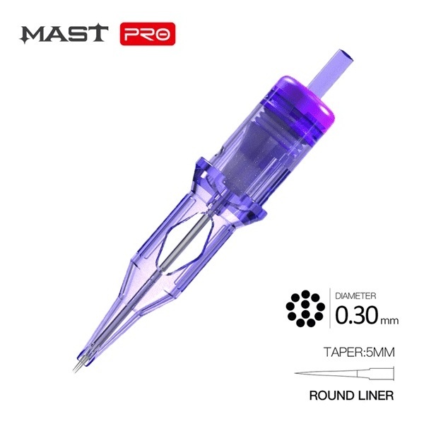 Mast Pro Tattoo Cartridges Needles 0.30MM Round Liner Box of 20