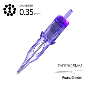 Mast Pro 0.35MM Round Shader RS Taper 3.5MM Tattoo Cartridges Needles Box of 20