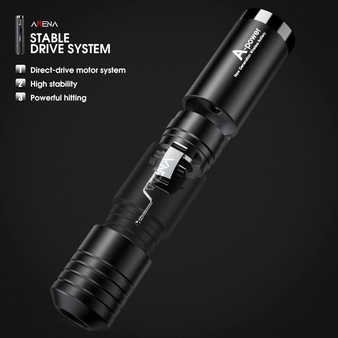 Mast Arena Large Capacity Battery 1800mAh Stroke 3.5mm Wireless Machine Tattoo Pen