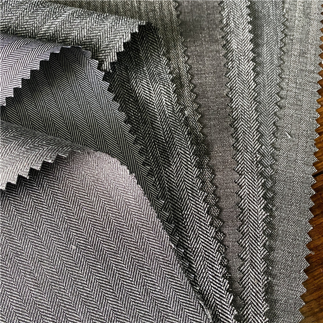 Soft Woolen Peached New Trend Polyester Woven Herringbone Tweed Fabric For Woolen Blazer Fabric Suiting Cloth