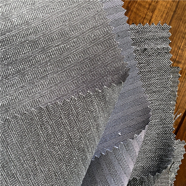 Soft Woolen Peached New Trend Polyester Woven Herringbone Tweed Fabric For Woolen Blazer Fabric Suiting Cloth