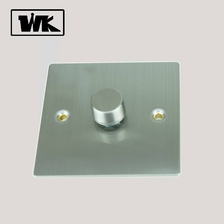 WK Flat Plate IEC 10AX 1Gang 2Way Intermediate push on Dimmer Switch