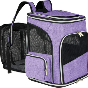 Expandable Pet Carrier Backpack Pet Backpack for Small Cats Puppies Dogs Bunny, Airline-Approved Ventilate Backpack for Travel