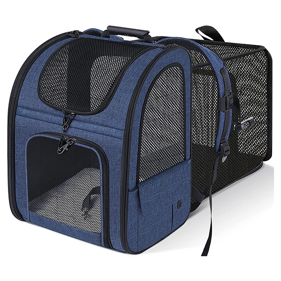 Pet Carrier Backpack, Dog Carrier Backpack, Expandable with Breathable Mesh for Small Dogs Cats Puppies Pet Backpack Bag