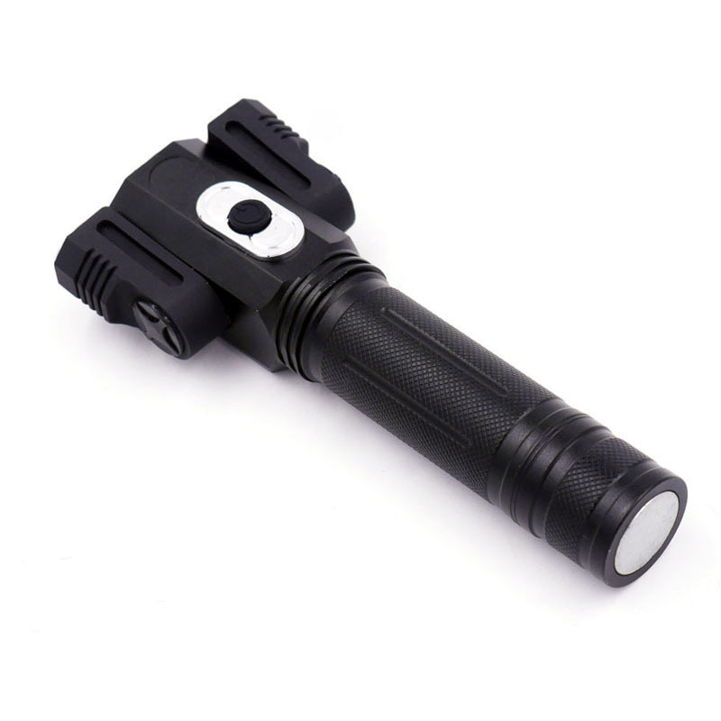 3LEDs XM-L T6+2XPE LED Flashlight 180Degree Adjustable Tactical Torch Magnet Working Light 18650 Battery Lanterna