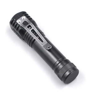 Portable XP-G3 Aluminum Alloy LED Magnet Mini USB Torch 3-Mode Pocket Clip for Outdoor Camping & Flashlight Light