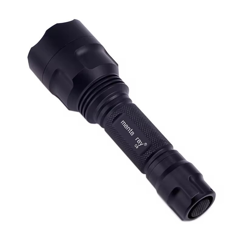 Manta Ray C8 Rechargeable LED Flashlight Torch 18650 Battery Hunting Flashlight XP-E2 RGB LED Emitter Chips Aluminum Lamp Body