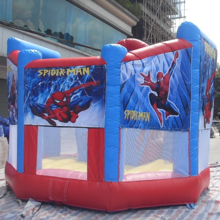 indoor and outdoor commercial inflatable spiderman slide playground for kids amusement park