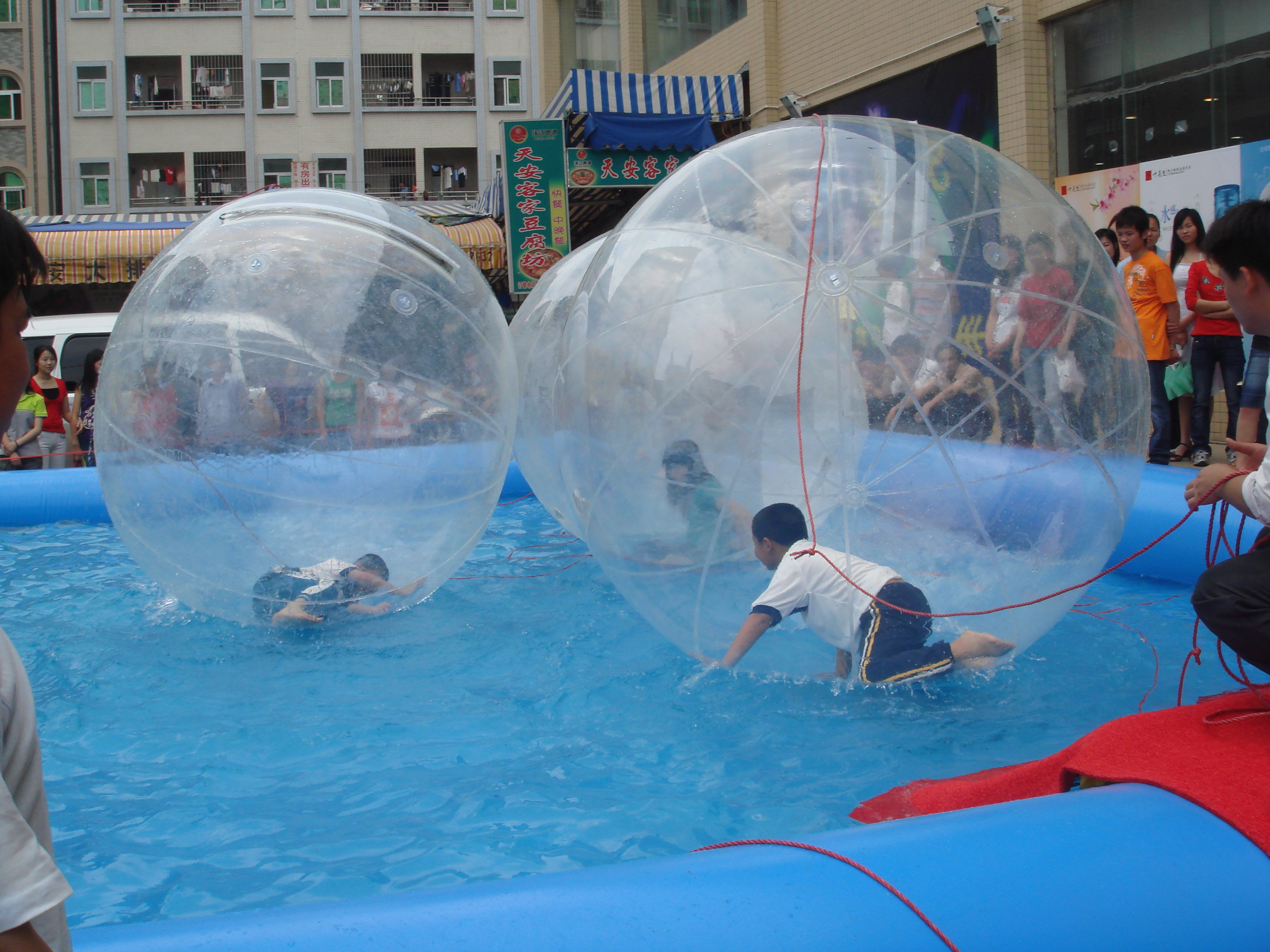 water zorbing ball clear PVC TPU inflatable aqua water walking zorb ball with pool