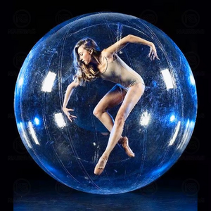 2m / 1.8m transparent / color inflatable water bouncing ball inflatable bubble ball for human dance aqua ball on pool