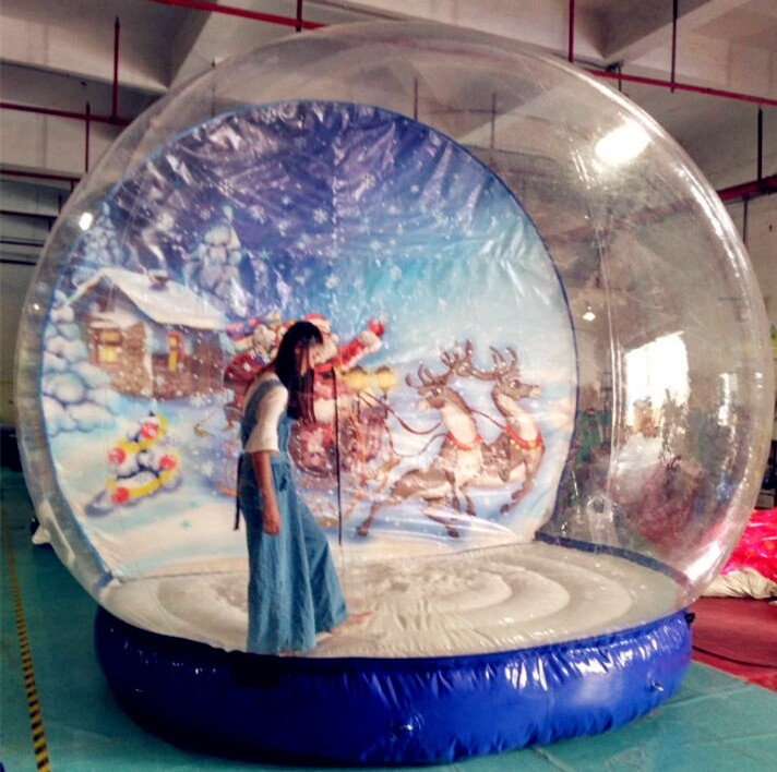 inflatable snow globe bouncy castle with snow for christmas decoration inflatable snow globe photo booth candy