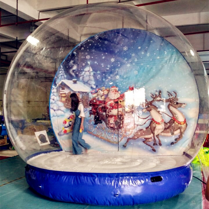 inflatable snow globe bouncy castle with snow for christmas decoration inflatable snow globe photo booth candy