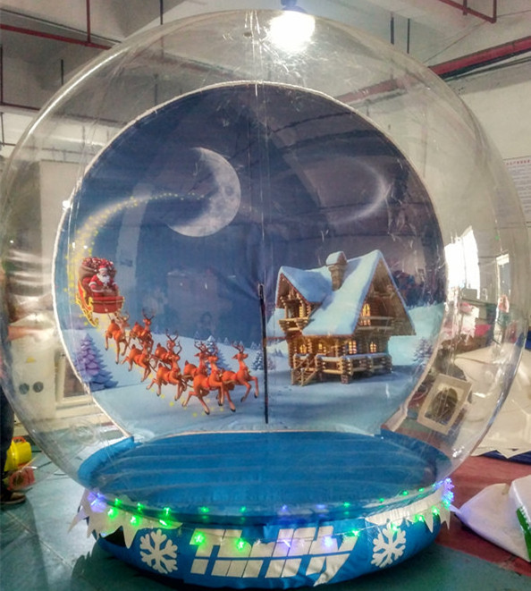 inflatable snow globe bouncy castle with snow for christmas decoration inflatable snow globe photo booth candy