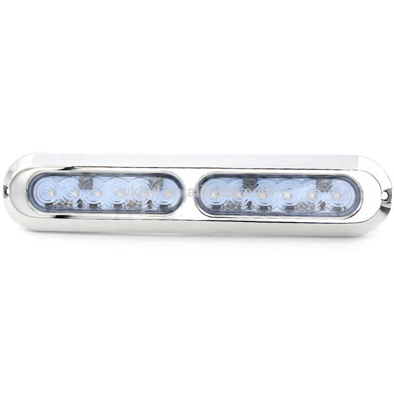 WEIKEN 316 SS Slim Surface Mount 12V 60W LED Boat Marine Underwater Lights Yacht Dock Led Night Fishing Light