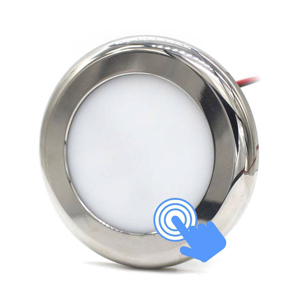 WEIKEN High Quality Modern Round 12V 9w 316 SS Ceiling Mount Light Fixture RV Cars Boat Ceiling led Dome Lights