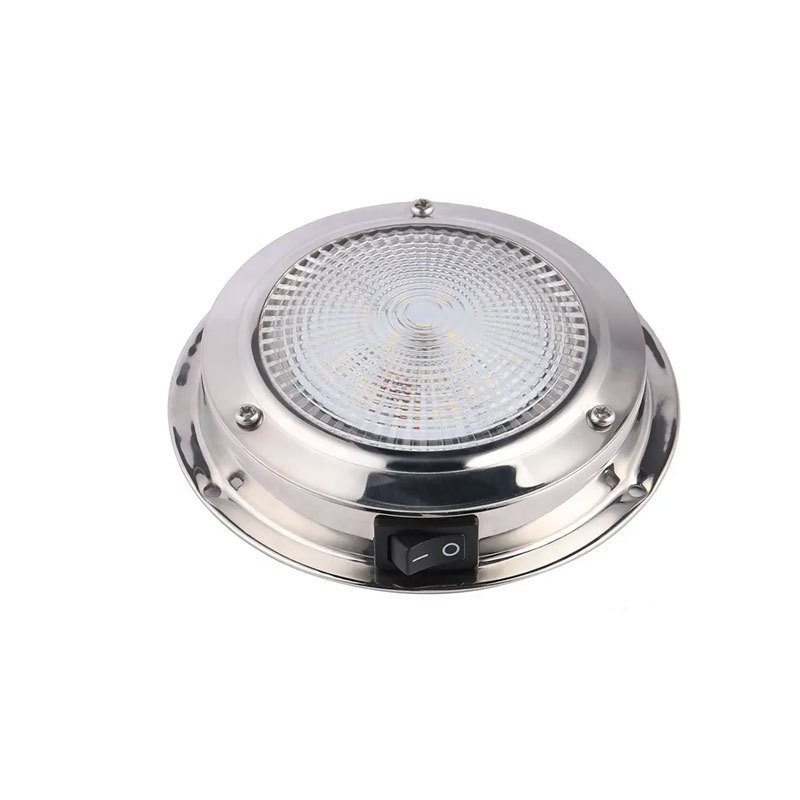 Brass 4Inch 12V Marine Ceiling Dome Lights For Boat Cabin Yacht Deck RV