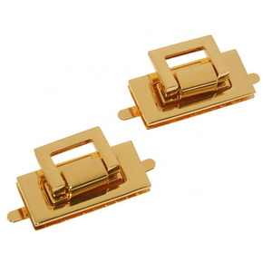 Wholesale handbag lock accessories hardware replacement press lock clasp bag metal turn lock