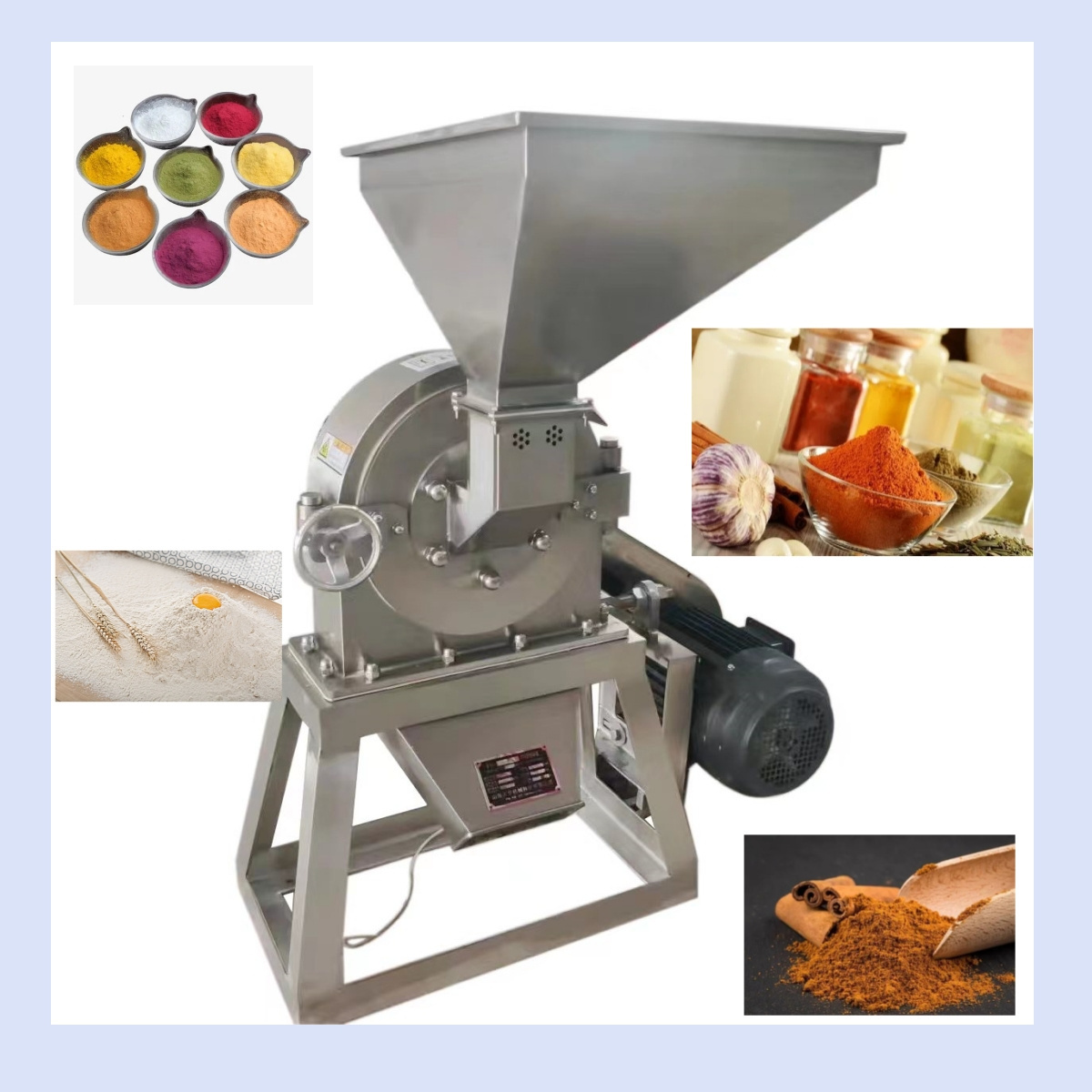 commercial wet grain pulverizer electric dry spice food flour grinder mill 50 kg/h milling machines for sugar salt grains