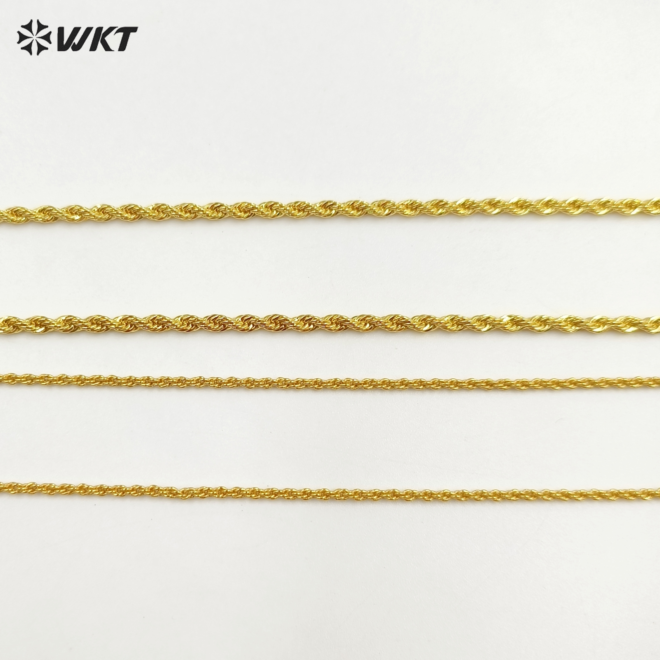 WT-BFN024 WKT special yellow brass Chain Necklace Fashion Choker Jewelry Accessories Durable Decoration twisted chain